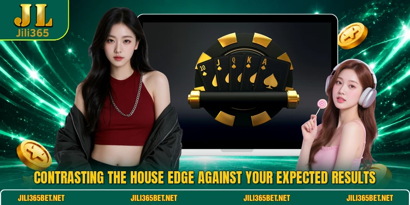 Contrasting the house edge against your expected results
