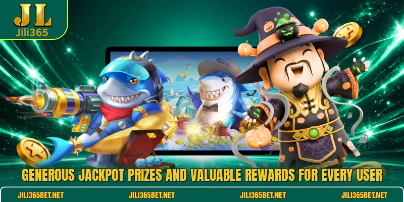Generous jackpot prizes and valuable rewards for every user